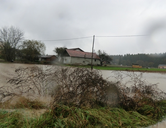 Slika 1: Poplavljanje Homšnice, 2012
